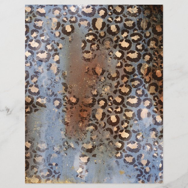 Abstrakt Safari Grunge Scrapbook Pappra Lakan (Baksida)