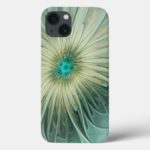 Abstrakt Sage Grönt Fantasy Flower Fractal Art