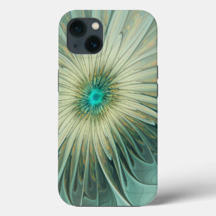 Abstrakt Sage Grönt Fantasy Flower Fractal Art