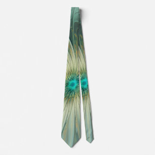 Abstrakt Sage Grönt Fantasy Flower Fractal Art Slips