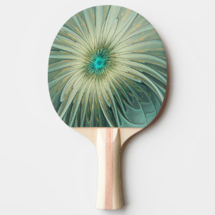 Abstrakt Sagegrön Fantasy Blomma Fraktal Konst Pingisracket
