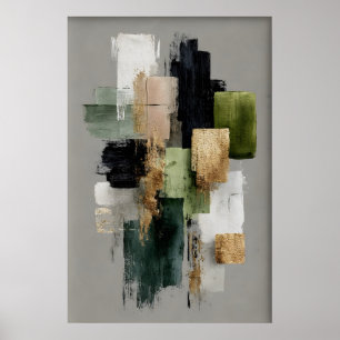 Abstrakt Sagegrön Minimalistisk Tryck, Utskriftbar Poster
