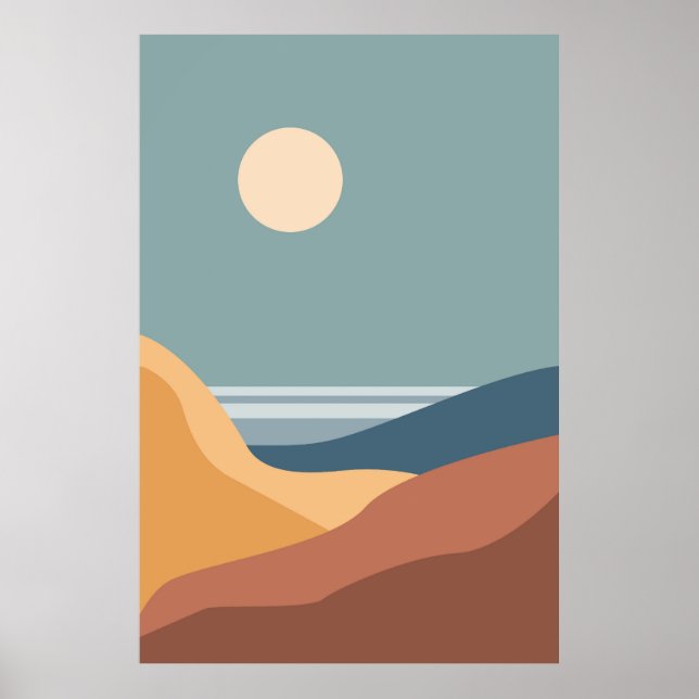 Abstrakt samtida uppsättning poster (Framsidan)