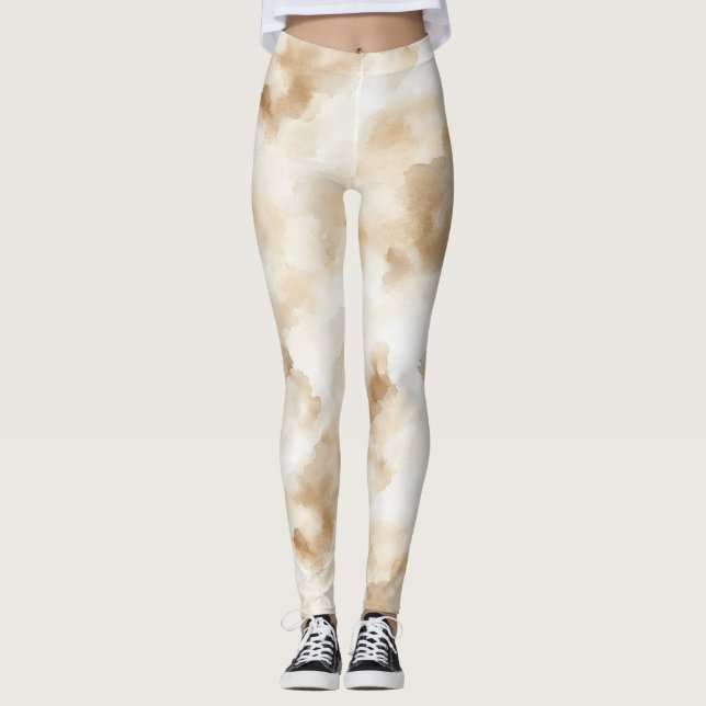 Abstrakt sandstrand leggings (Framsida)