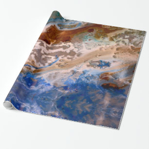 Abstrakt sandstrand mönster vatten skummet mönster presentpapper