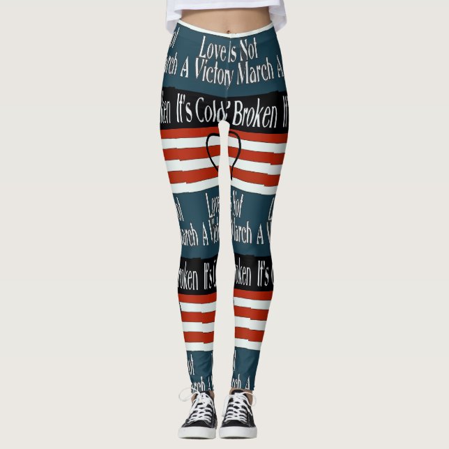 Abstrakt Sång stil Leggings (Framsida)