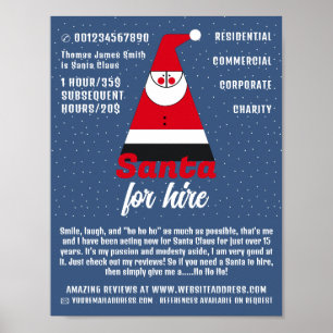 Abstrakt Santa, Jultomten Entertainer Advert Poster