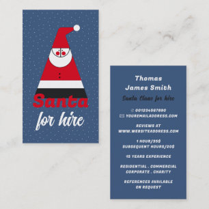 Abstrakt Santa, Jultomten Entertainer Visitkort