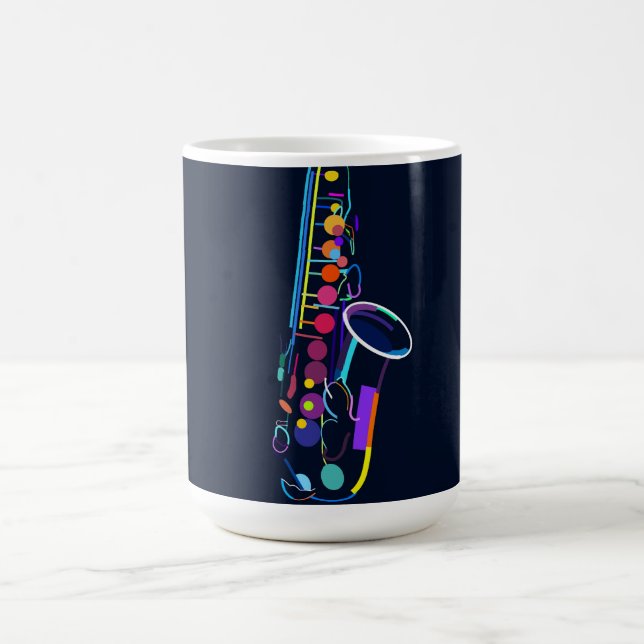 Abstrakt saxofon kaffemugg (Center)