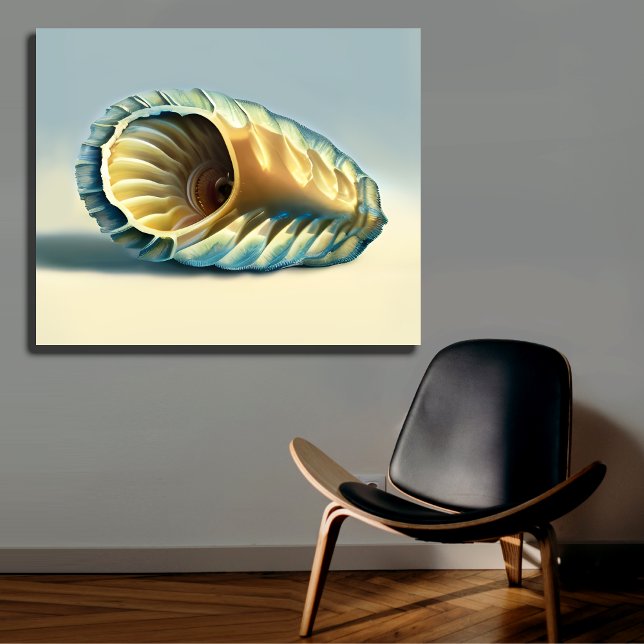 Abstrakt Scallop Snäcka Wall Decor Canvastryck (Skapare uppladdad)