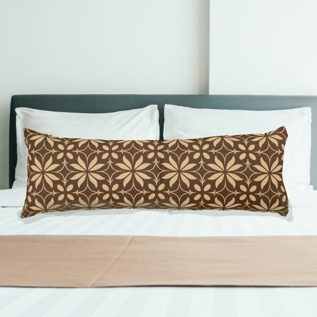 Abstrakt Scandinavian Geometric Blommönster Kroppskudde (Skapare uppladdad)