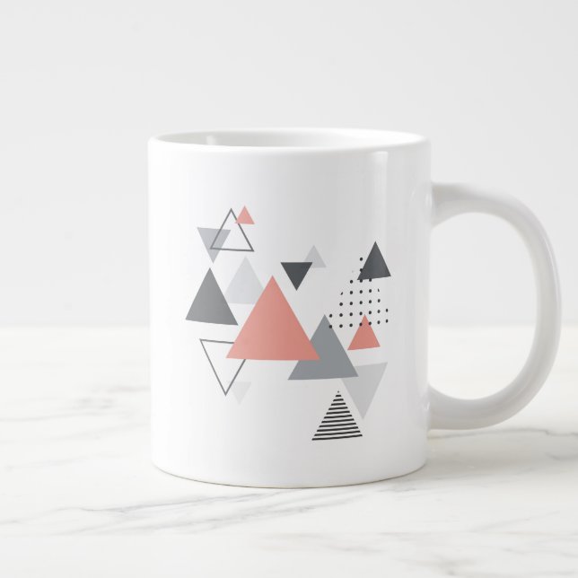 Abstrakt Scandinavian Geometric Design Jumbo Mugg (Höger)