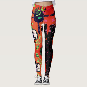 Abstrakt Scandinavian Modern Art Leggings