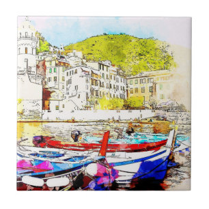 Abstrakt Scenia Harbour Kakelplatta