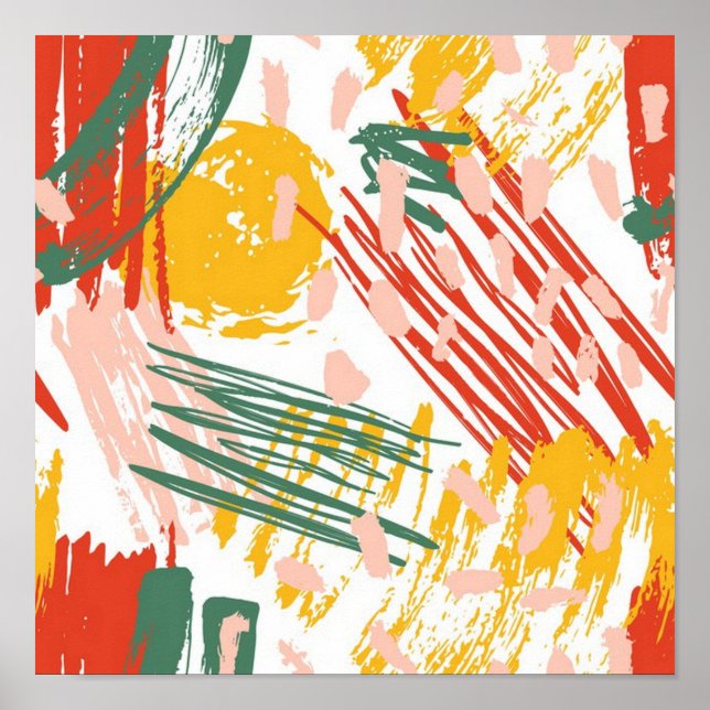 Abstrakt Scribble Poster (Framsidan)