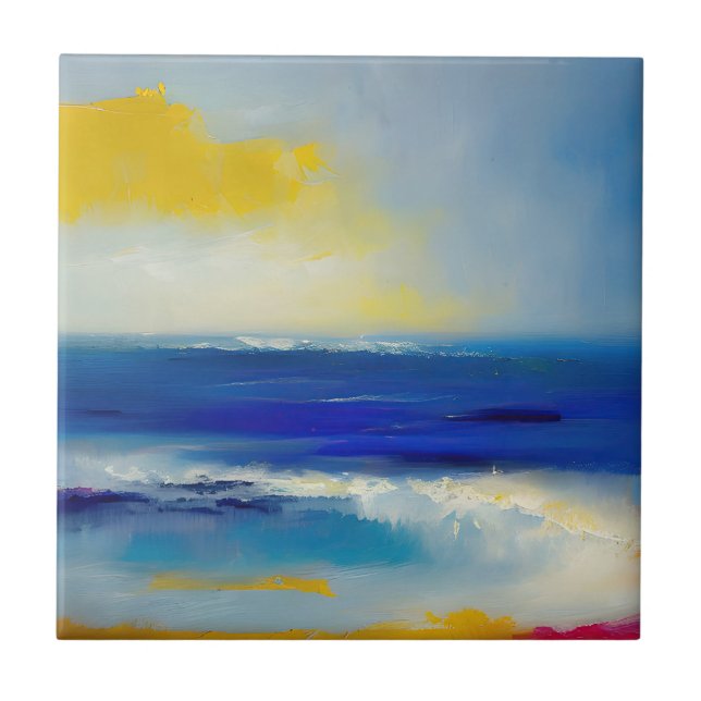 Abstrakt Sea 04 Kakelplatta (Framsidan)