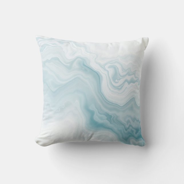 Abstrakt Sea Foam Rendering med fintvätt Kudde (Framsida)
