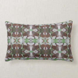Abstrakt Sea Glass Kaleidoscope Mönster Modern Lumbarkudde