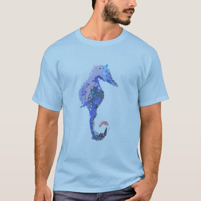 Abstrakt Seahorseskjorta T Shirt (Framsida)
