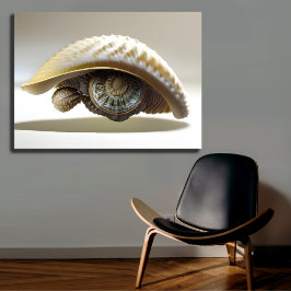 Abstrakt Seashell Öga Wall Art Decor Canvastryck