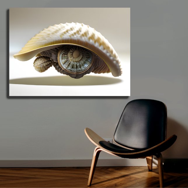 Abstrakt Seashell Öga Wall Art Decor Canvastryck (Skapare uppladdad)