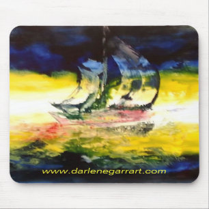 abstrakt segla Mousepad Musmatta