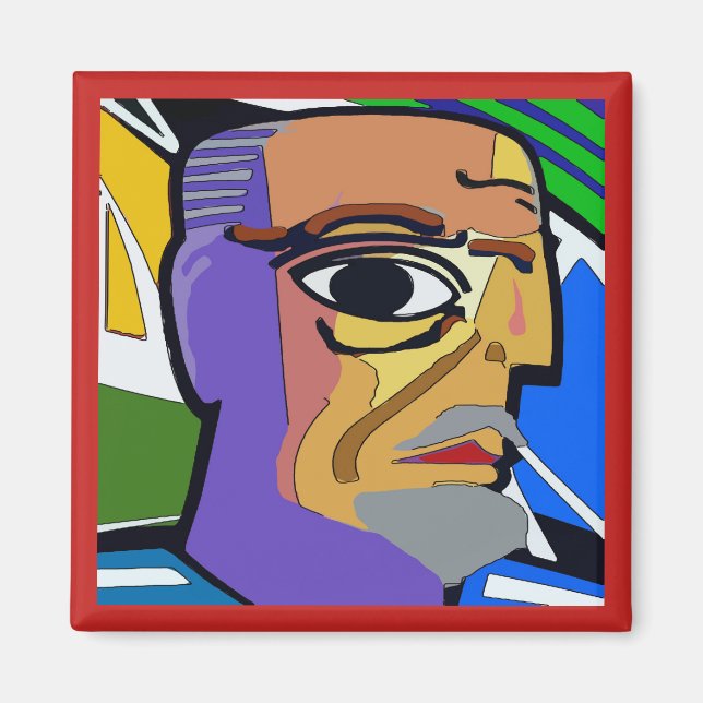 Abstrakt Self.Ansikte Magnet (Framsidan)