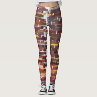 Abstrakt Sepia Leggings