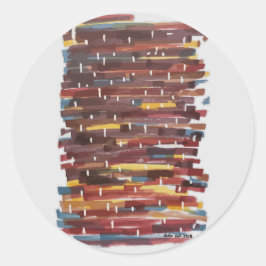 Abstrakt Sepia Runt Klistermärke