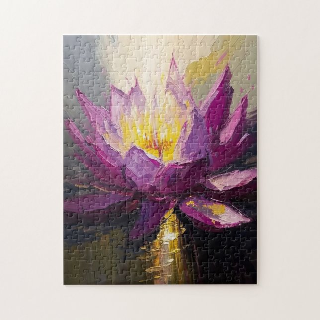 Abstrakt Serene Lotus Fine Art Pussel (Vertikal)