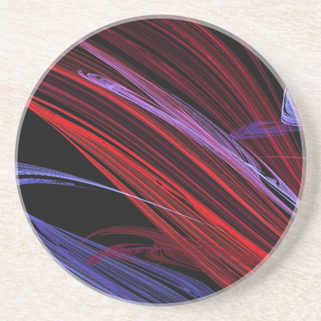 Abstrakt Series-1— Red Blue Underlägg 1 av (Framsidan)