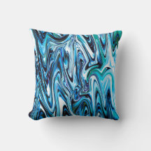 Abstrakt Shades of Blue Swirl
