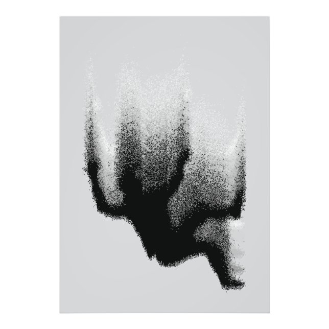Abstrakt Shadowfall: Flytande Silhuett Fototryck (Framsidan)