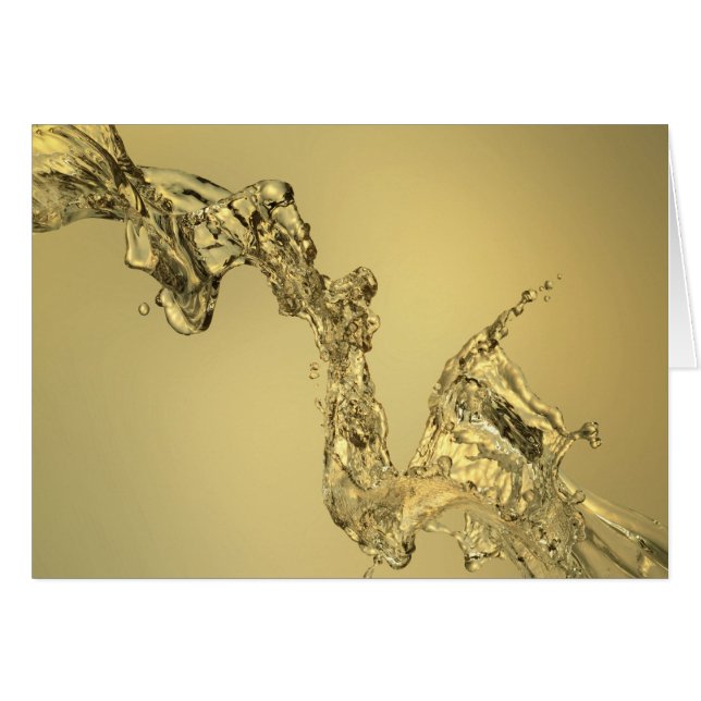 Abstrakt Shape som bildas av plaska vatten Hälsningskort (Framsidan Horizontal)
