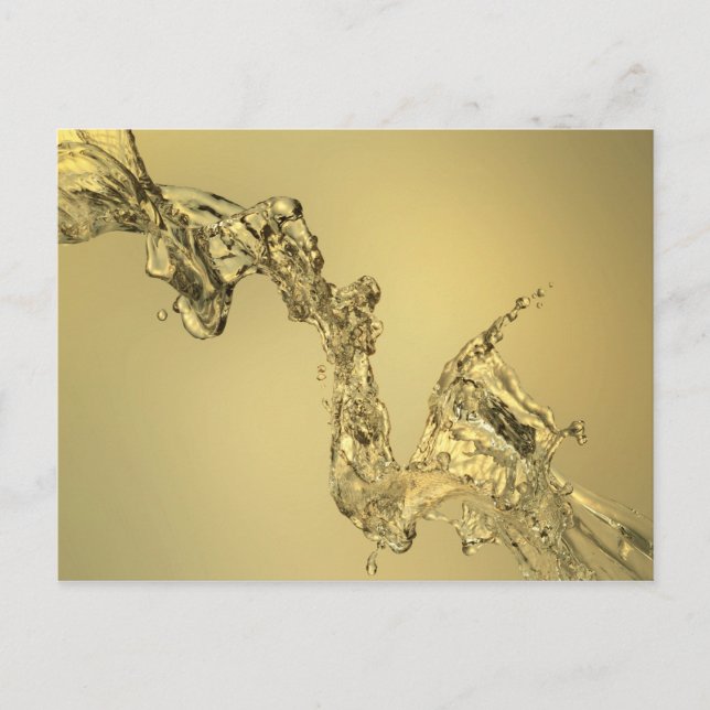 Abstrakt Shape som bildas av plaska vatten Vykort (Framsida)