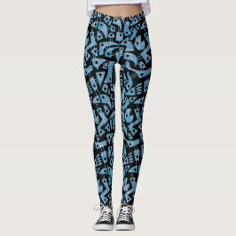 Abstrakt Shapes 180318 - Swimming Bassäng Leggings