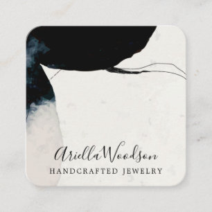 Abstrakt Shapes Jewelry Designer Chic Square Busin Fyrkantigt Visitkort