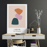 Abstrakt Shapes Scandinavian Exhibition Muted Poster<br><div class="desc">Uppmätta Poster av abstraktens former Skandinavisk utställning</div>