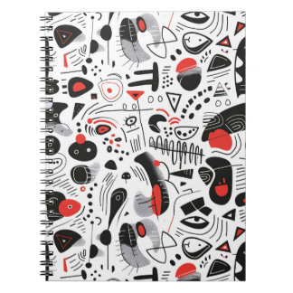 Abstrakt Shapescape Mönster Anteckningsbok