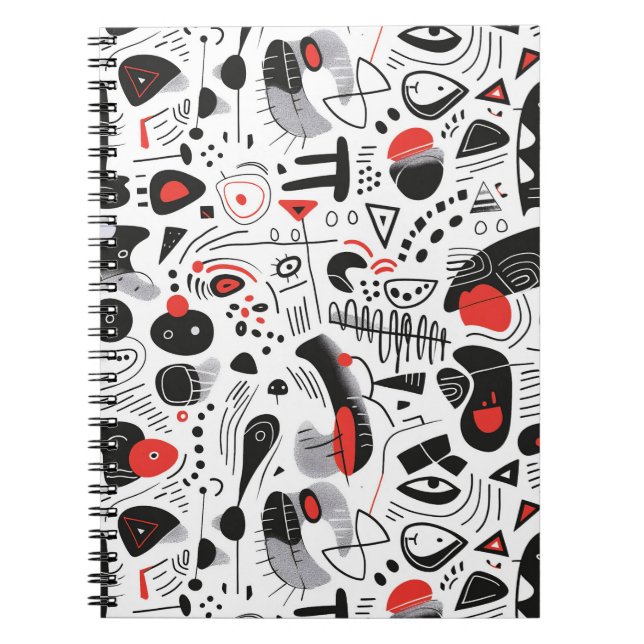 Abstrakt Shapescape Mönster Anteckningsbok (Framsidan)