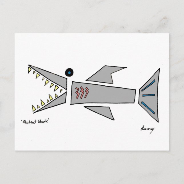 Abstrakt Shark-vykort Vykort (Framsida)