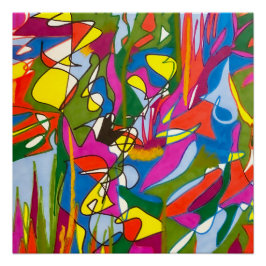 Abstrakt Sharpie Art, "Jazz Feature" Poster glansi Perfect Poster