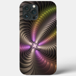 Abstrakt Shiny Trippy Color 3D Fractal Art