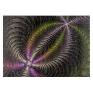 Abstrakt Shiny Trippy Color 3D Fractal Art
