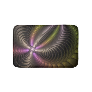 Abstrakt Shiny Trippy Color 3D Fractal Art Badrumsmatta