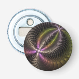 Abstrakt Shiny Trippy Color 3D Fractal Art Flasköppnare