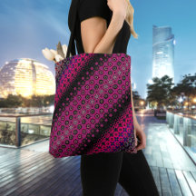 Abstrakt Shock rosa Mönster Tote