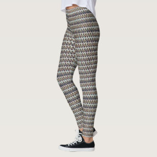 Abstrakt sicksack texturmönsterdesign 1311 leggings