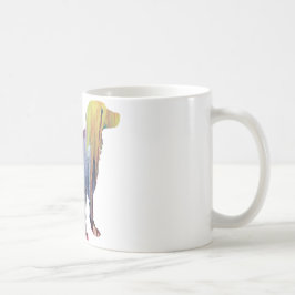 Abstrakt Silhouette för Brittany Spaniel Kaffemugg