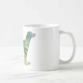 Abstrakt silhouette för engelsk setter kaffemugg